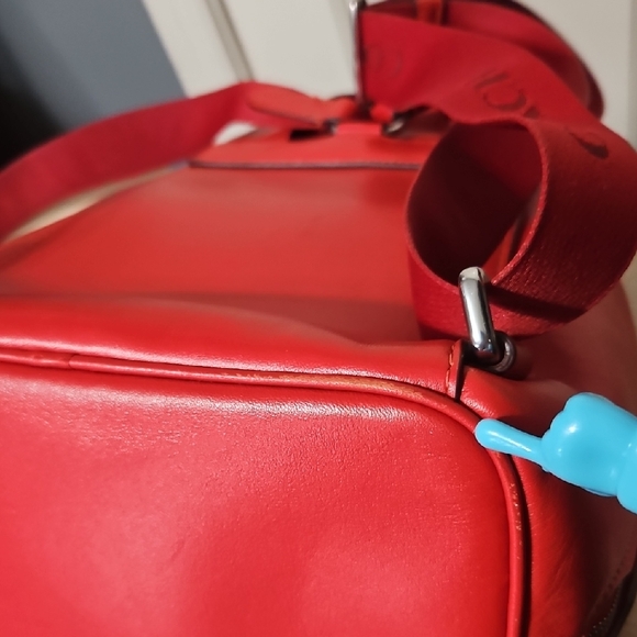 Coach Red Leather Drawstring Backpack - Picture 11 of 14